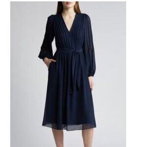 Kobi Halperin Navy Midi Dress
